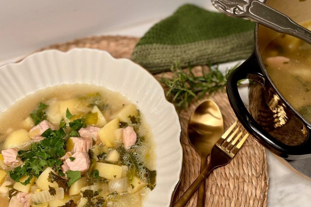 Classic minestrone recipes are a staple of Blue Zone diets, so a nickname for minestrone soup is "blue zone soup recipe" - good mood food same as meat soup in a pot