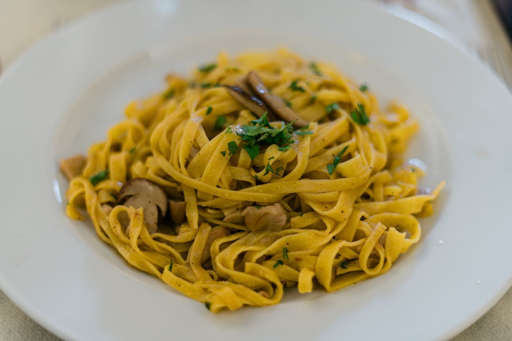 mushroom tagliatelle creamy gabriella clare marino unsplash 30