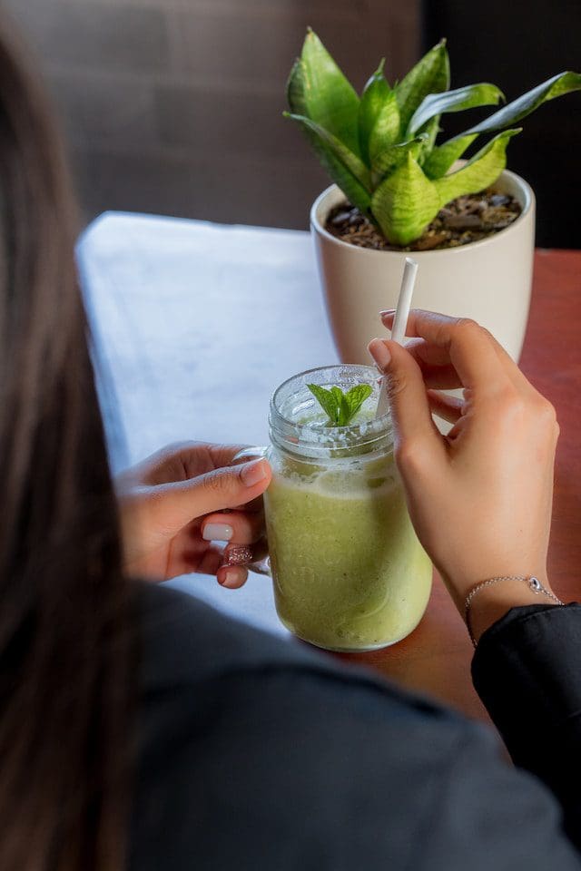 Green power smoothie or spinach ginger smoothie - or avocado smoothie near me