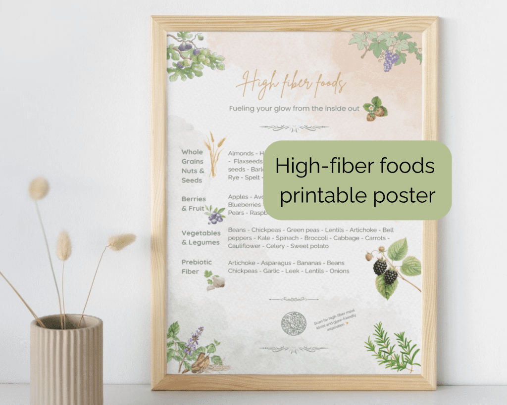an easy high fibre soup and high fiber minestrone soup recipe and printable poster