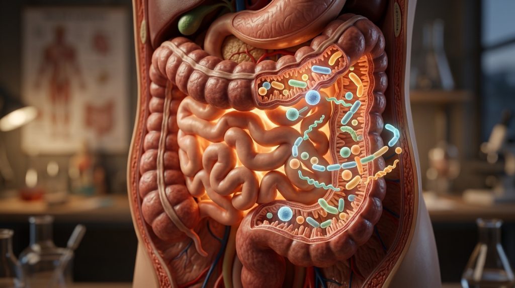 bacteria inside the intestines