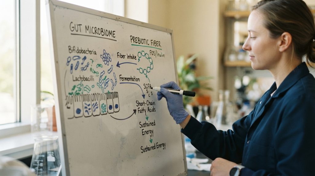 woman drawing a flow chart