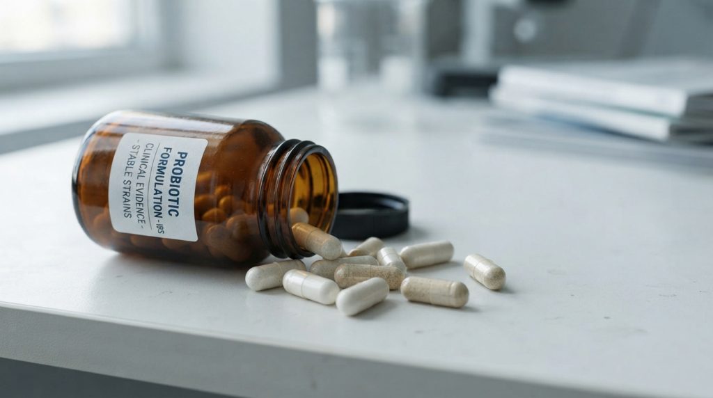 Probiotics in a medicine bottle